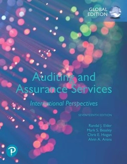 Auditing and Assurance Services, Global Edition; Randal Elder, Mark Beasley, Chris Hogan, Alvin Arens; 2019