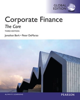 Corporate finance : the core; Jonathan B. Berk; 2014