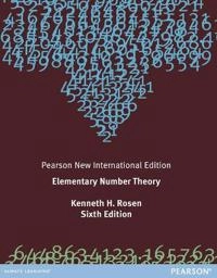 Elementary Number Theory; Kenneth Rosen; 2013