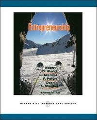 Entrepreneurship; Robert D. Hisrich; 2010
