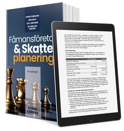 Fåmansföretag & skatteplanering; Lennart Andersson, Anna Molin, Kjell Sandström, Ulf Bokelund Svensson; 2023