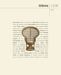 Glänta 1-2(2019); Silas Aliki, Sarra Anaya, Marcel Beyer, Martin Cederwall, Helena Granström, Rebecca Holmes, Fredrik Höök, Agri Ismaïl, Ilya Kaminsky, Jean-Luc Lagarce, Mariam Naraghi, Anna Nygren, Tormod Otter Johansen, Julia Ravanis, Hanna Rajs Lara, Haytham al-Wardany, Johan Öberg; 2019