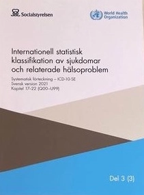 Internationell statistisk klassifikation av sjukdomar och relaterade hälsoproblem: Systematisk förteckning : svensk version 2021 : Del 3 (3) Q-Z.; Sverige. Socialstyrelsen, Sverige. Medicinalstyrelsen; 2020