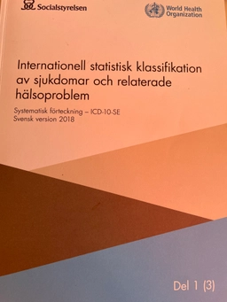 Internationell statistisk klassifikation av sjukdomar och relaterade hälsoproblem : systematisk förteckning : svensk version; Sverige. Socialstyrelsen, Sverige. Medicinalstyrelsen; 2018