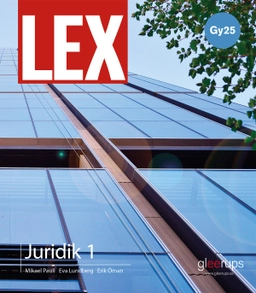 LEX Juridik 1, bok, Gy25; Eva Lundberg, Mikael Pauli, Erik Öman; 2025