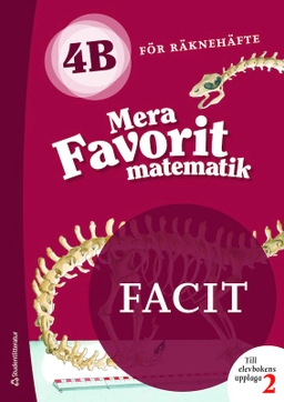 Mera Favorit ma 4B för räknehäfte Facit till uppl. 2, 5-pack; Katariina Asikainen, Kimmo Nyrhinen, Pekka Rokka, Päivi Vehmas; 2019
