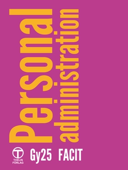 Personaladministration Gy25 - Facit; Meg Marnon; 2025