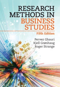 Research methods in business studies; Pervez N. Ghauri; 2020