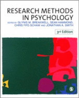 Research methods in psychology; Glynis M. Breakwell; 2006