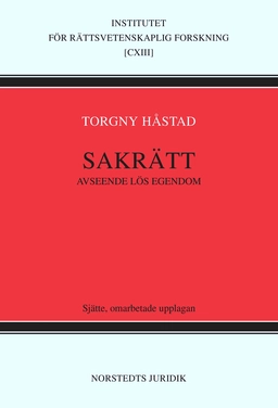 Sakrätt avseende lös egendom; Torgny Håstad; 1996