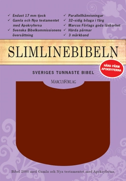 Slimline Bibeln röd cabraskinn med apokryferna; Svenska Bibelkommissionen; 2007