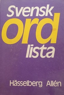 Svensk ordlista; Alfred Hässelberg; 1978