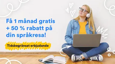 Back to School: Få 1 månad gratis + 50 % rabatt på din språkresa!, uTalk