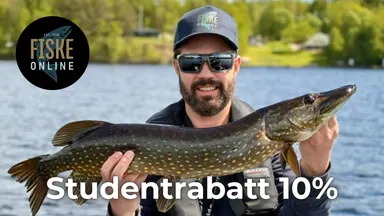 10% studentrabatt på nästan hela sortimentet hos FiskeOnline, FiskeOnline