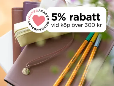 5% studentrabatt online, Akademibokhandeln