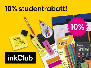 Studenter får 10 % rabatt hos inkClub, inkClub