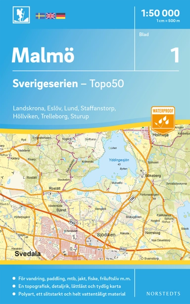1 Malmö Sverigeserien Topo50 : Skala 1:50 000; 2018