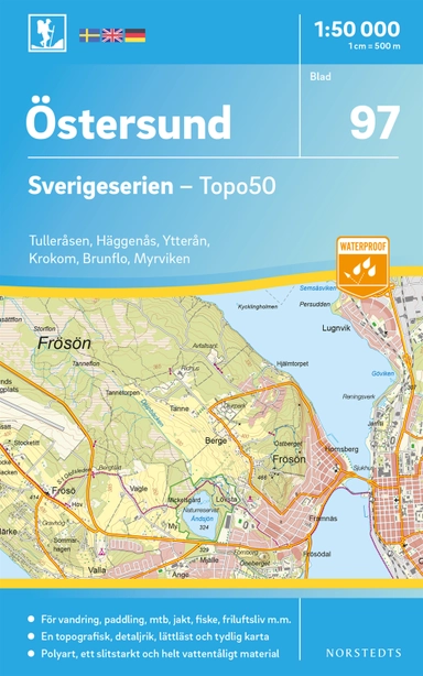 97 Östersund Sverigeserien Topo50 : Skala 1:50 000; 2018