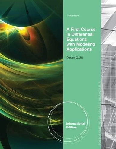 A first course in differential equations with modeling applications