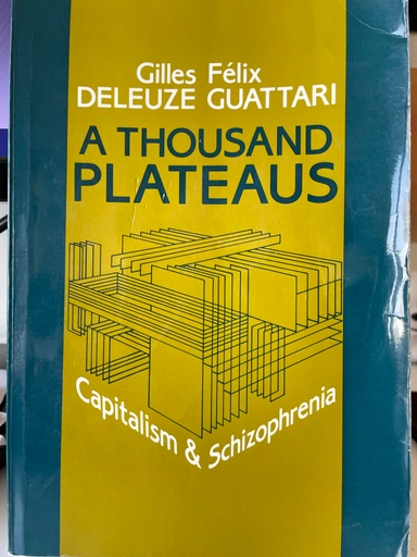 A thousand plateaus : capitalism and schizophrenia; Gilles Deleuze, Felix Guattari; 1988