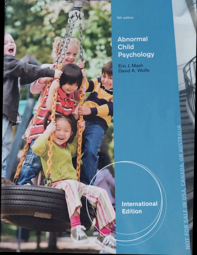 Abnormal Child Psychology, International Edition; Eric Mash, David Wolfe; 2012