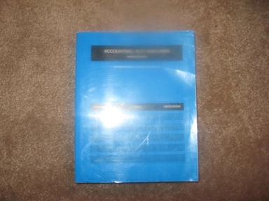 Accounting : text and cases International Ed.