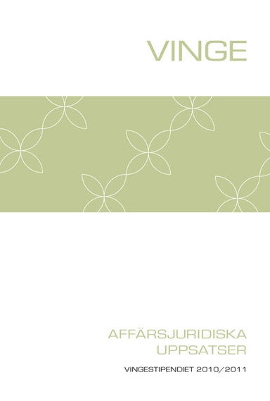 Affärsjuridiska uppsatser 2010-2011