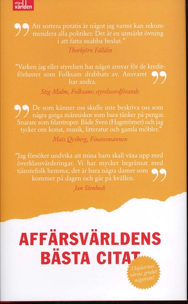 Affärsvärldens bästa citat; Per-Olof Fridensköld, Hans-Olov Öberg; 2010