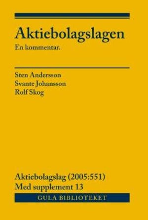 Aktiebolagslagen, del I-III : inkl s