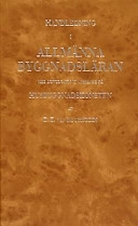 Allmänna byggnadsläran; E. E. von Rothstein; 2003