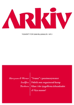 Arkiv. Tidskrift för samhällsanalys nr 3