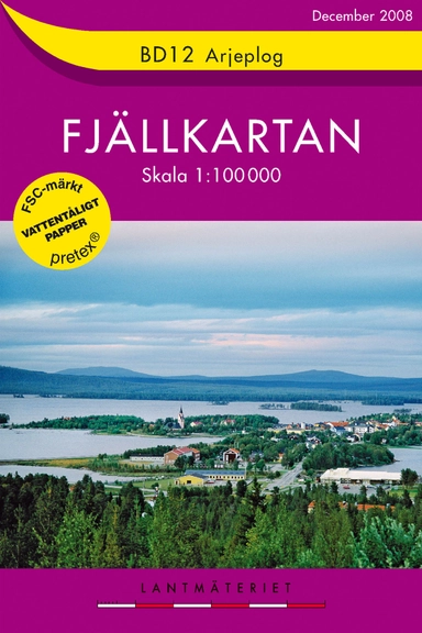 BD12 Arjeplog Fjällkartan : 1:100000; Sverige. Lantmäteriet; 2008