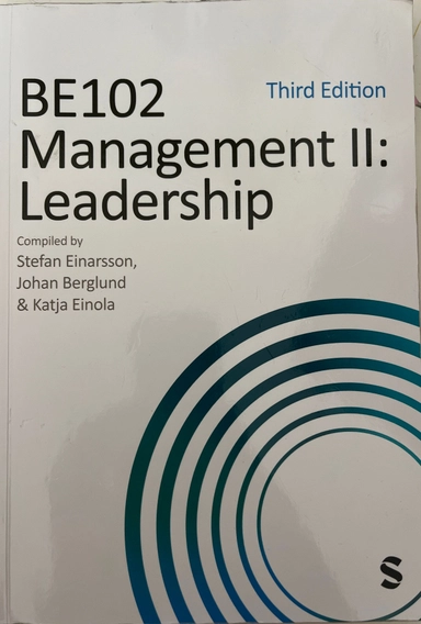 BE102 management II : leadership