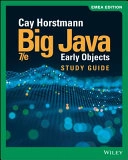 Big Java: Early Objects : Study Guide; Cay S. Horstmann