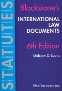 Blackstone's international law documents