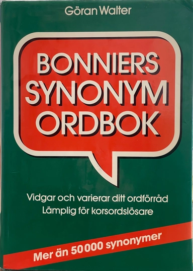 Bonniers synonymordbok; Göran Walter; 1991