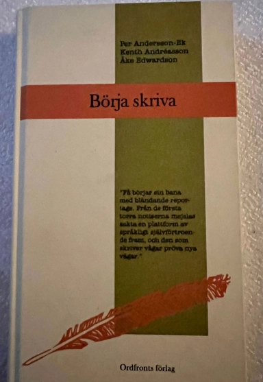 Börja skriva; Per Andersson-Ek; 1996