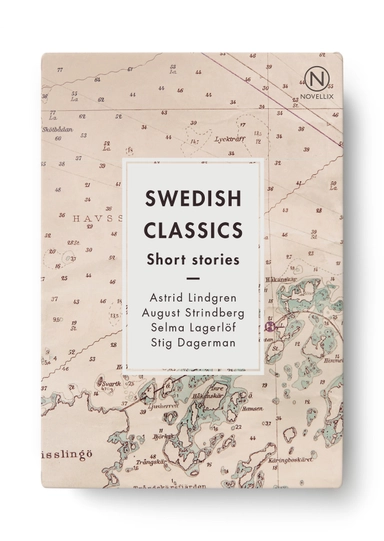 Box with four Swedish Classics; Stig Dagerman, Selma Lagerlöf, Astrid Lindgren, August Strindberg; 2017