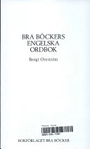 Bra böckers engelska ordbok; Bengt Oreström; 1993
