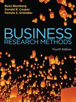 Business research methods; Boris Blumberg; 2014