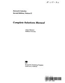 Calculus: Early Transcendental Edition; Scott Stewart