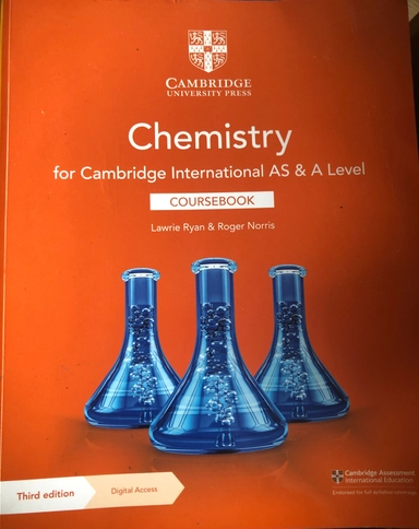 Cambridge International AS & A Level Chemistry Coursebook with Digital Access (2 Years); Lawrie Ryan, Roger Norris; 2020