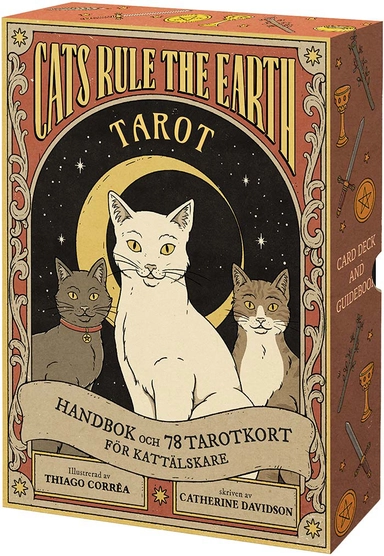 Cats Rule the Earth : tarot : handbok och 78 tarotkort för kattälskare; Catherine Davidson, Thiago Corrêa; 2023