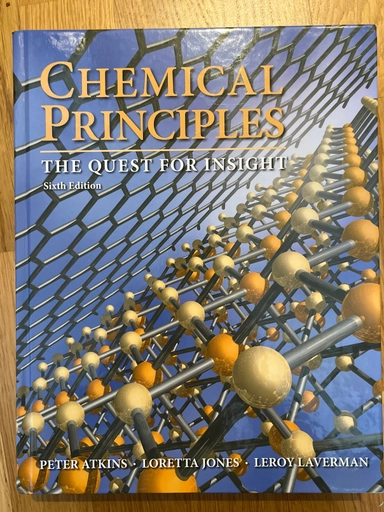 Chemical principles : the quest for insight; Atkins; 2013