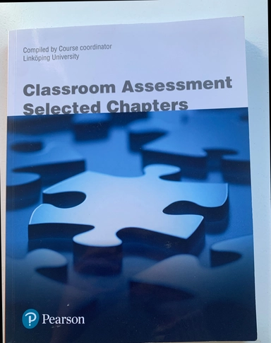 Classroom assessment: Selected chapters; James H. McMillan; 2022
