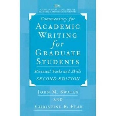 Commentary for Academic writing for graduate students : essential tasks and skills