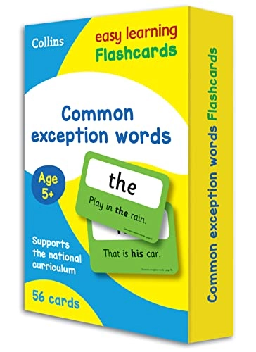 Common Exception Words Flashcards; Collins Easy Learning; 2019