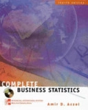 Complete business statistics; Amir D. Aczel; 1999