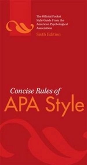 Concise rules of APA style