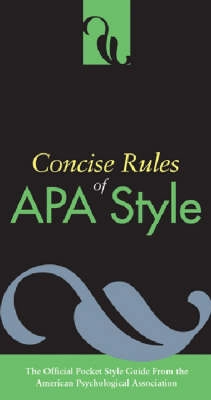Concise rules of APA style